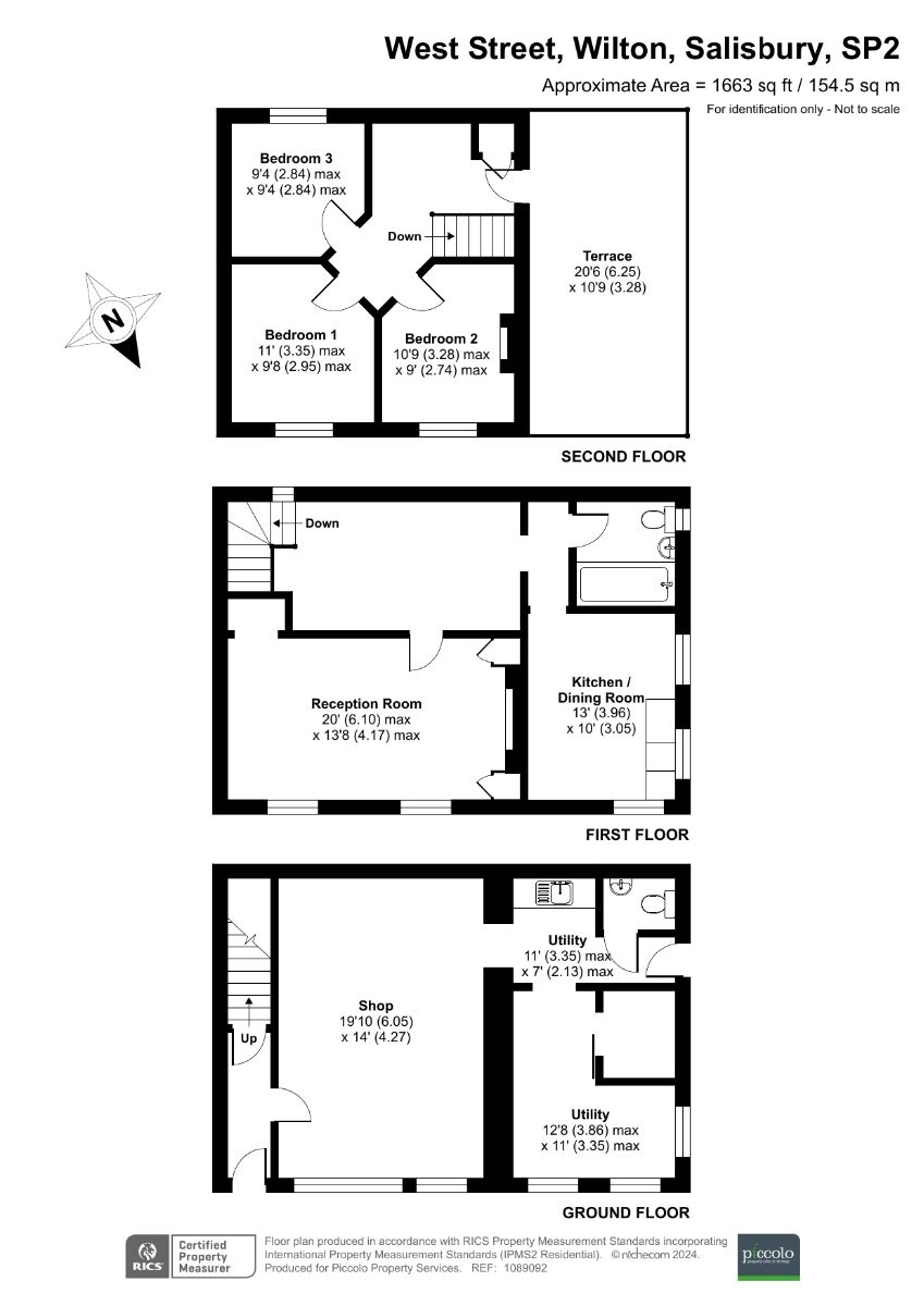 3 bed character property for sale in West Street, Salisbury - Property floorplan