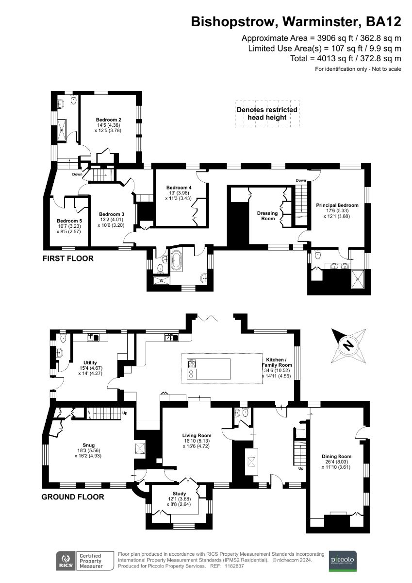 5 bed character property for sale in The Clock House - Property floorplan
