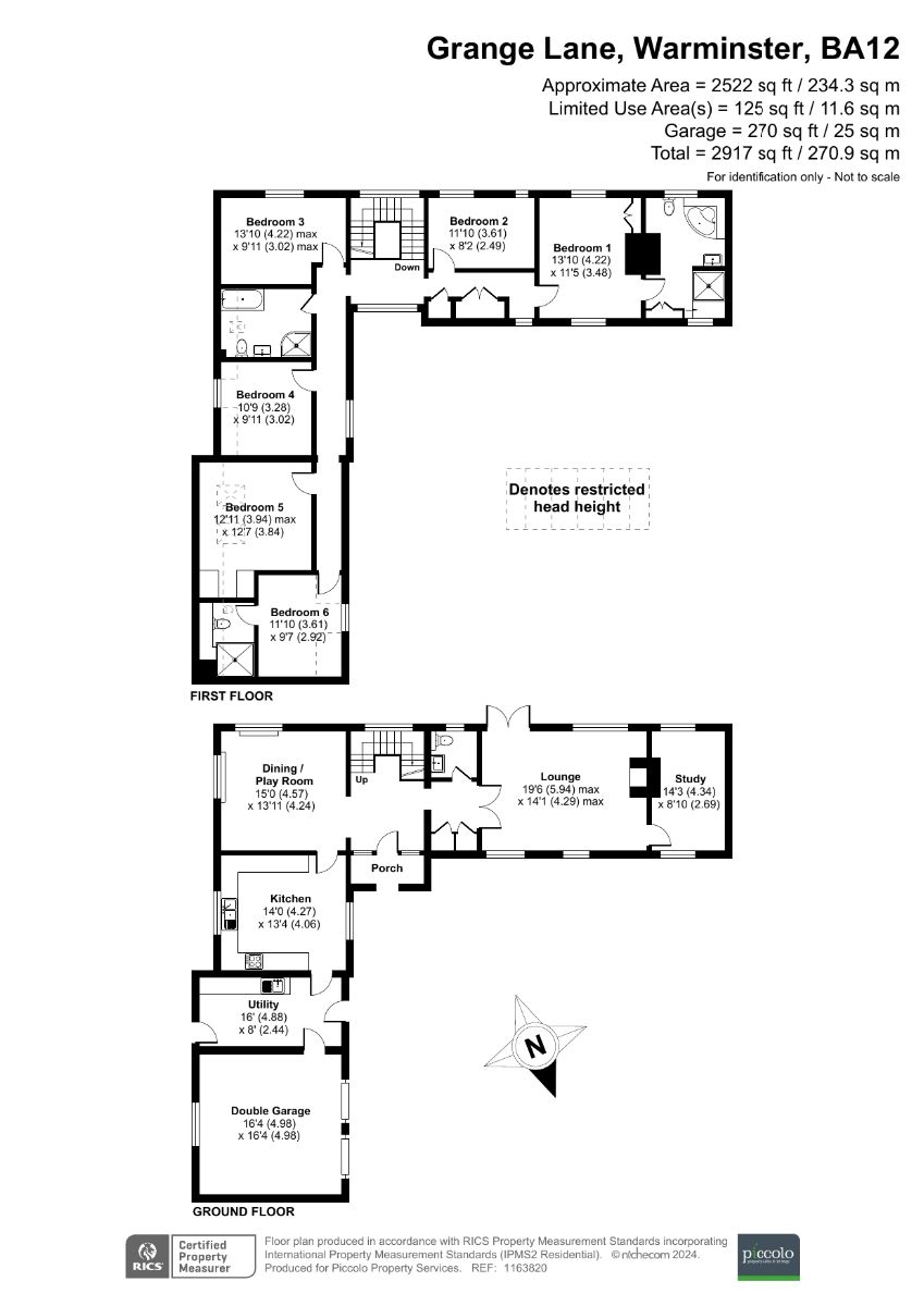 6 bed detached house for sale in Grange Lane, Warminster - Property floorplan