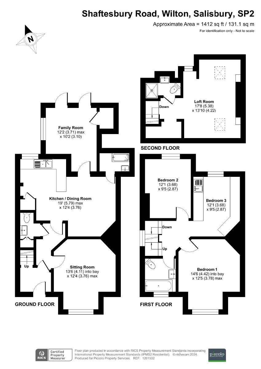 3 bed semi-detached house for sale in Shaftesbury Road, Salisbury - Property floorplan