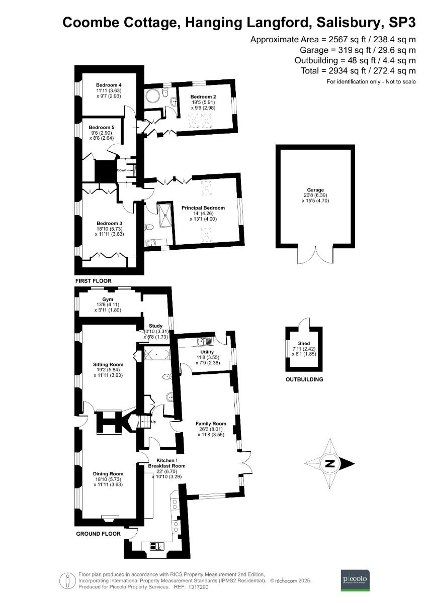 5 bed house for sale in Wylye Road, Hanging Langford - Property floorplan