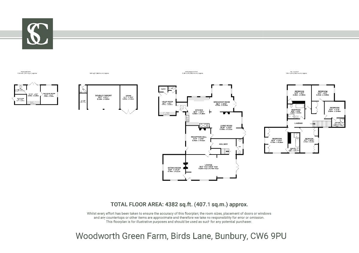 5 bed character property for sale in Bunbury, Tarporley - Property floorplan
