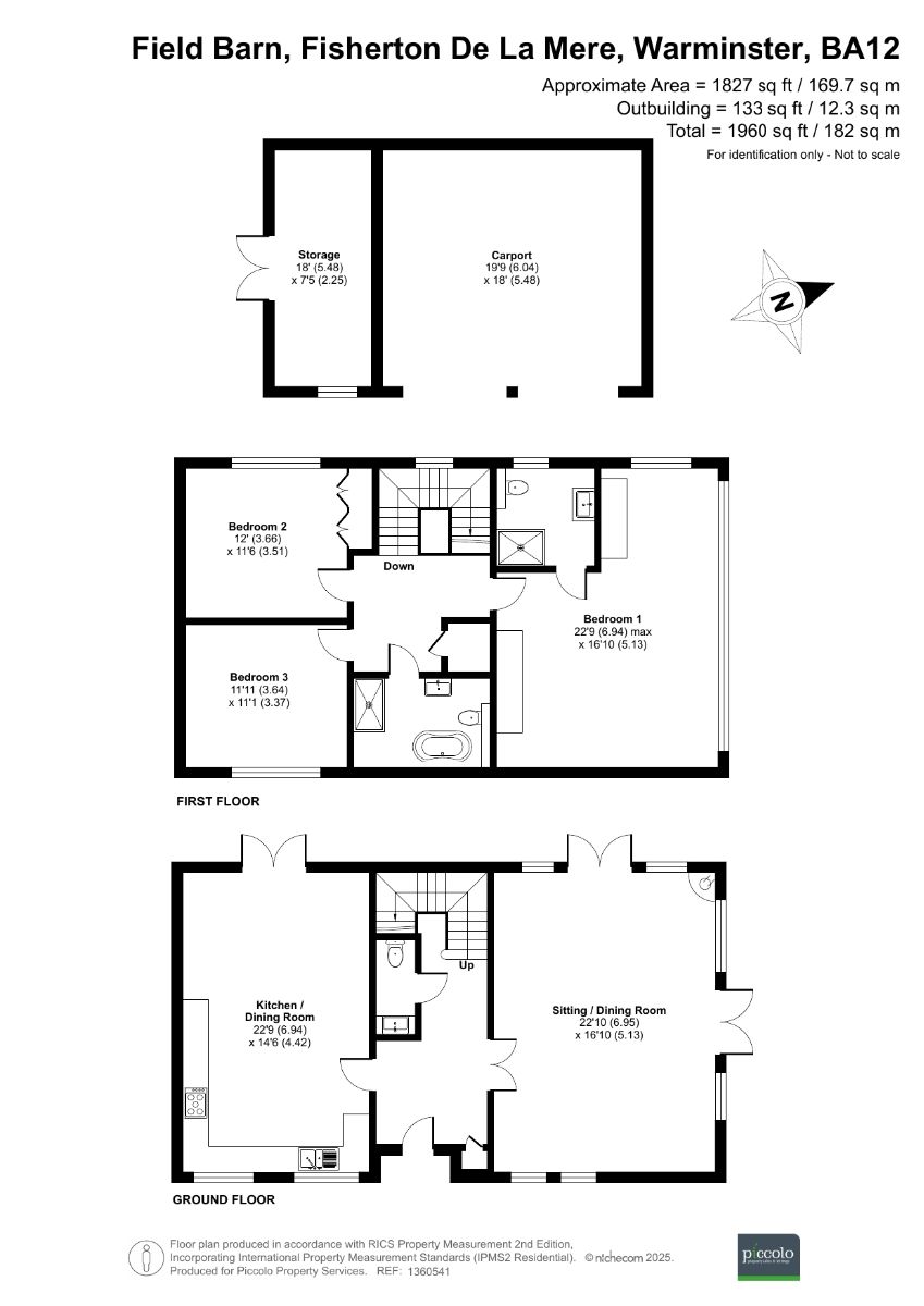 3 bed character property for sale in Fisherton De La Mere, Warminster - Property floorplan