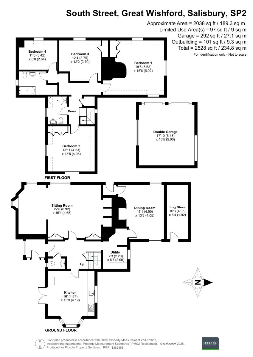 4 bed character property for sale in Great Wishford, Salisbury - Property floorplan