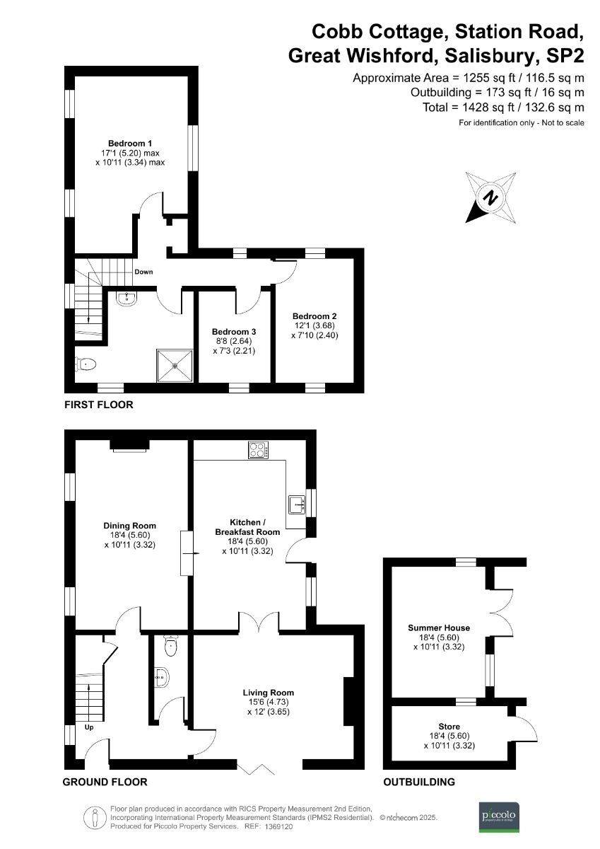3 bed character property for sale in Great Wishford, Salisbury - Property floorplan