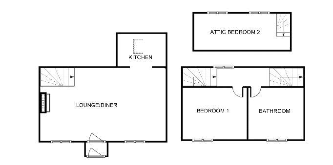 2 bed cottage to rent in Silver Street, South Petherton - Property floorplan