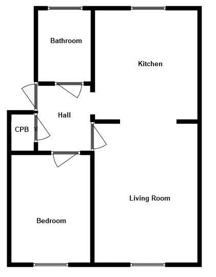 1 bed for sale in Water Street, Martock - Property floorplan