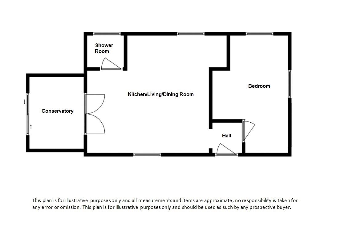 1 bed bungalow to rent in Owl Street, South Petherton - Property floorplan