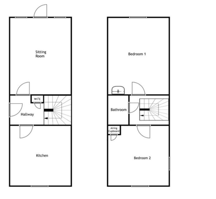 2 bed cottage to rent in High Street, Queen Camel - Property floorplan