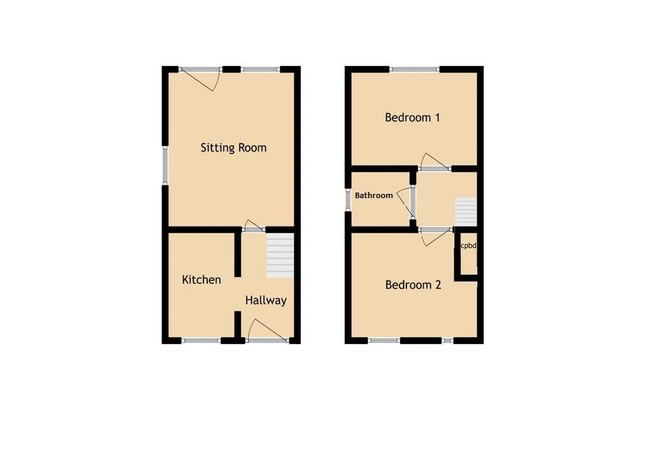 2 bed house to rent in Evesham Avenue, Yeovil - Property floorplan