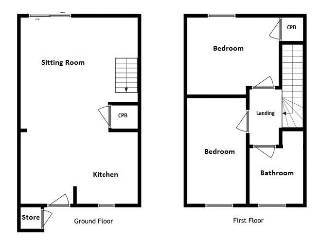 2 bed house to rent in North Street, Martock - Property floorplan