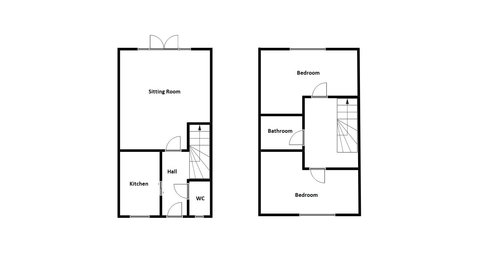 2 bed house to rent in Everton Road, Yeovil - Property floorplan