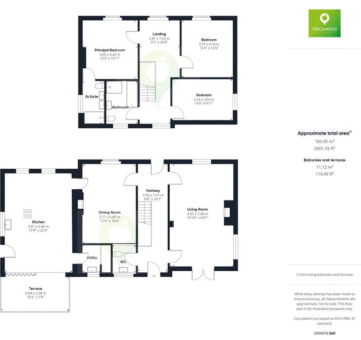 3 bed house for sale in Merriott Road, South Petherton - Property floorplan