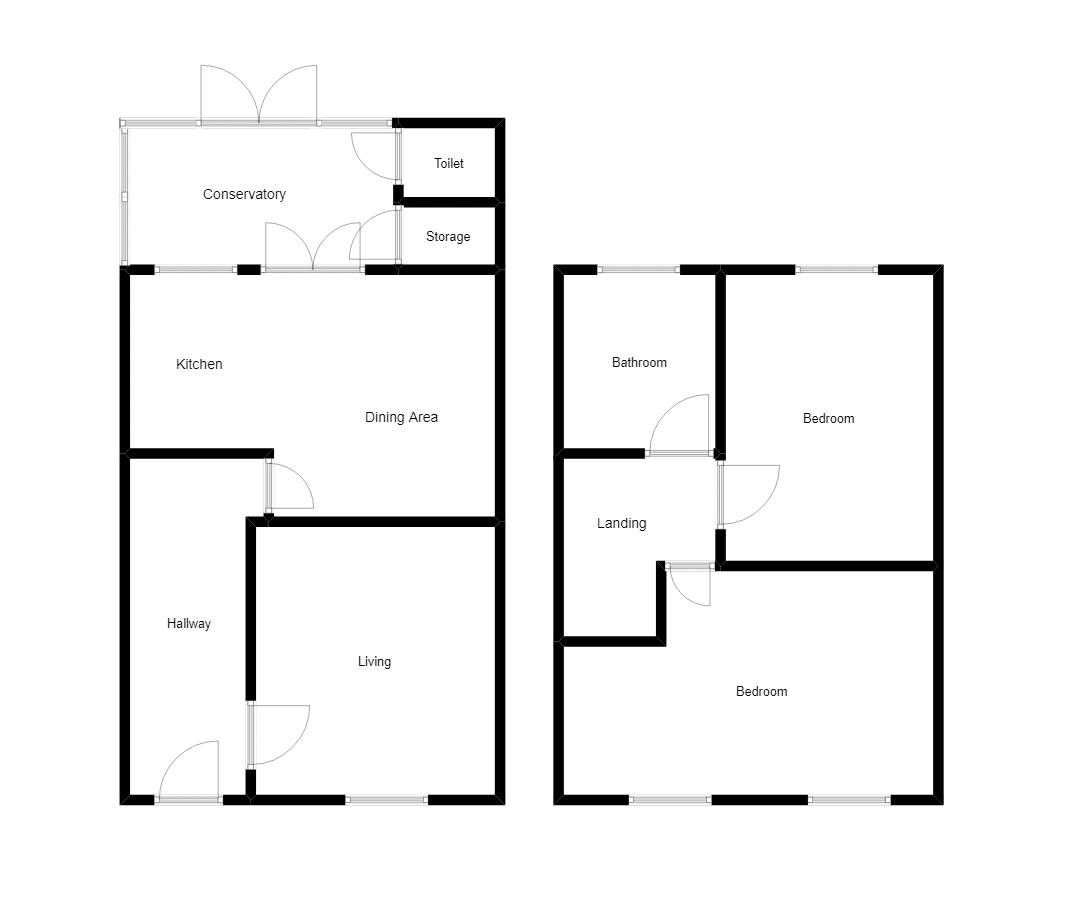 2 bed house to rent in Percy Road, Yeovil - Property floorplan