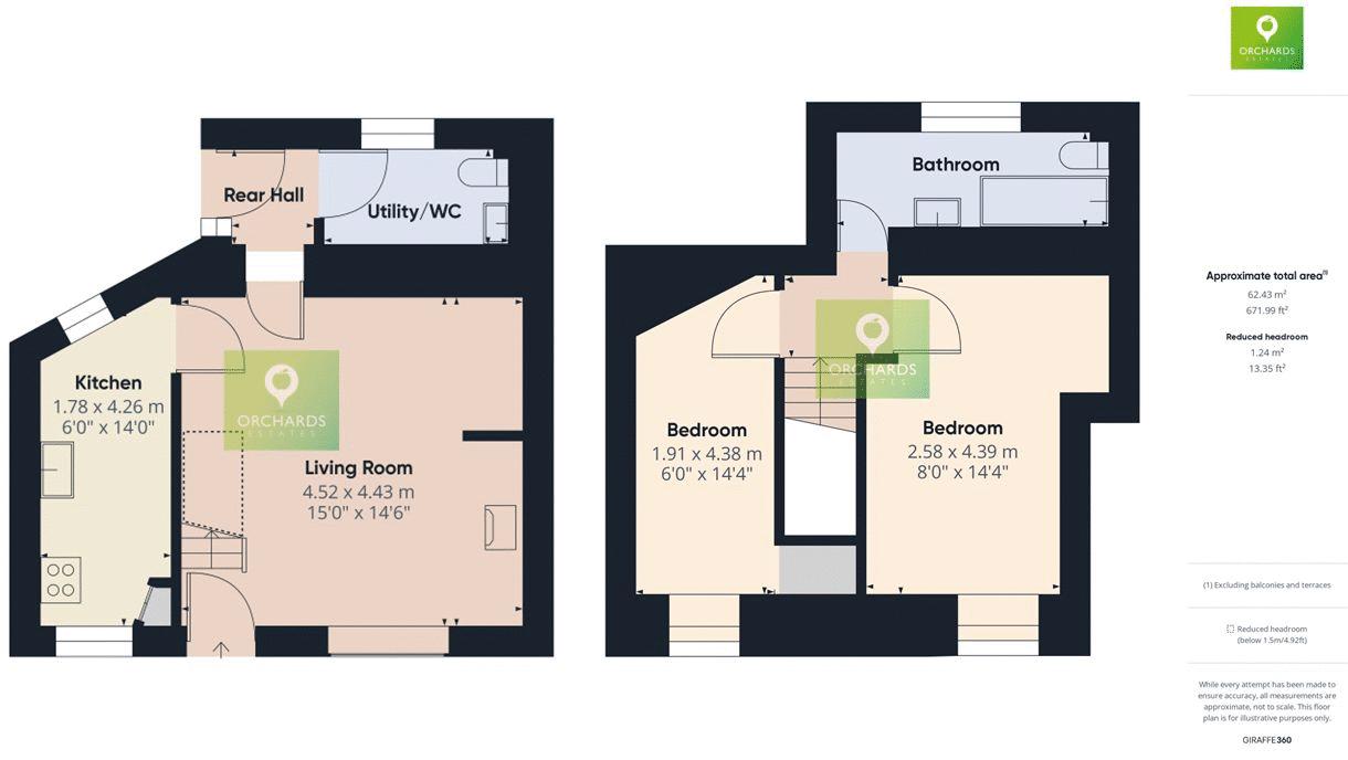 2 bed cottage for sale in South Street, Hinton St. George - Property floorplan