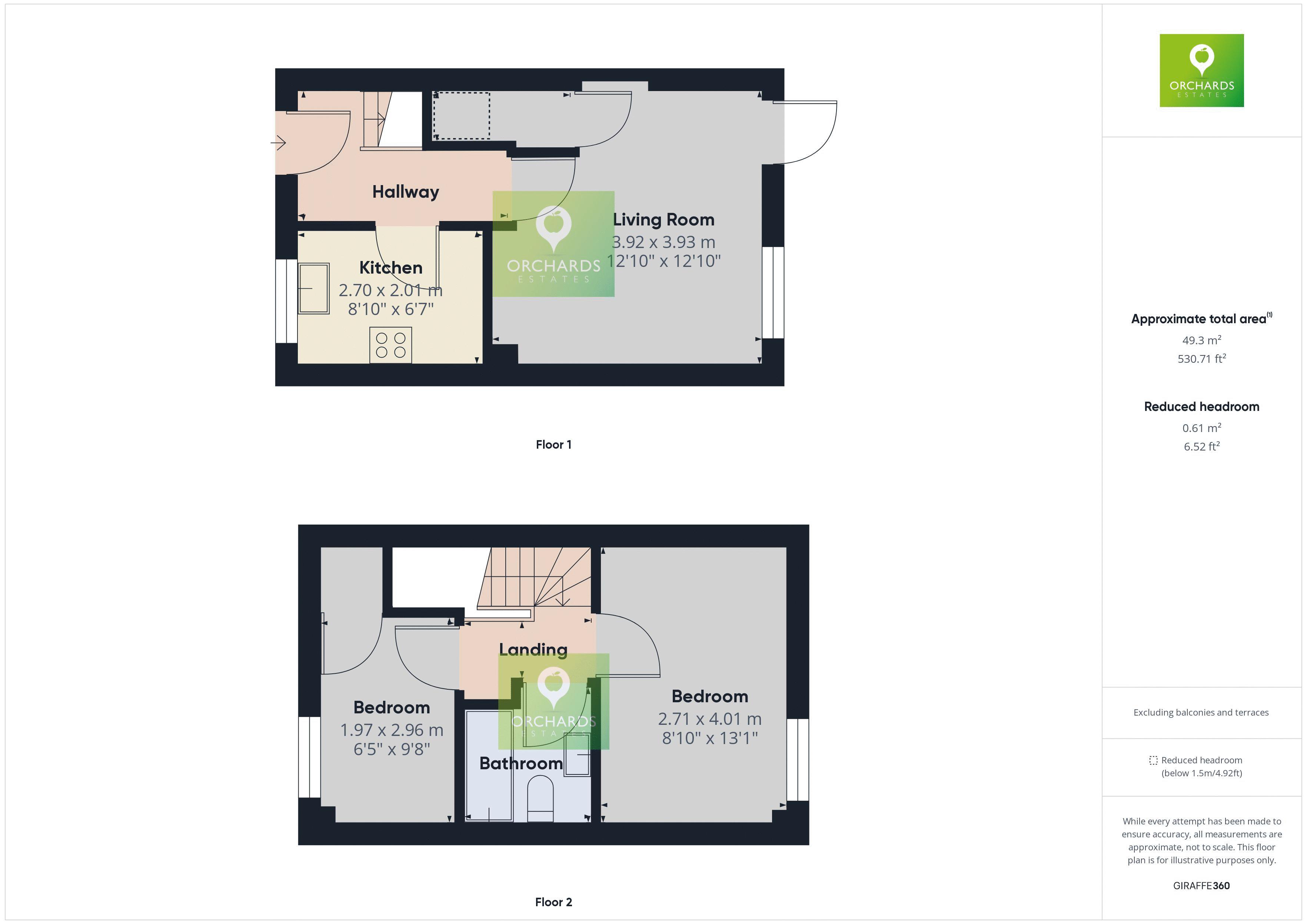 2 bed house for sale in Ivel Gardens, Yeovil - Property floorplan