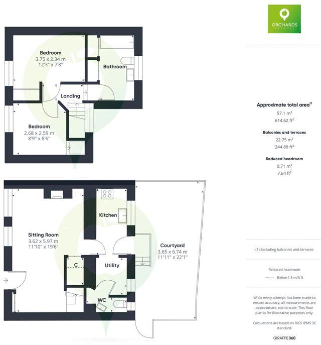 2 bed cottage for sale in Silver Street, South Petherton - Property floorplan