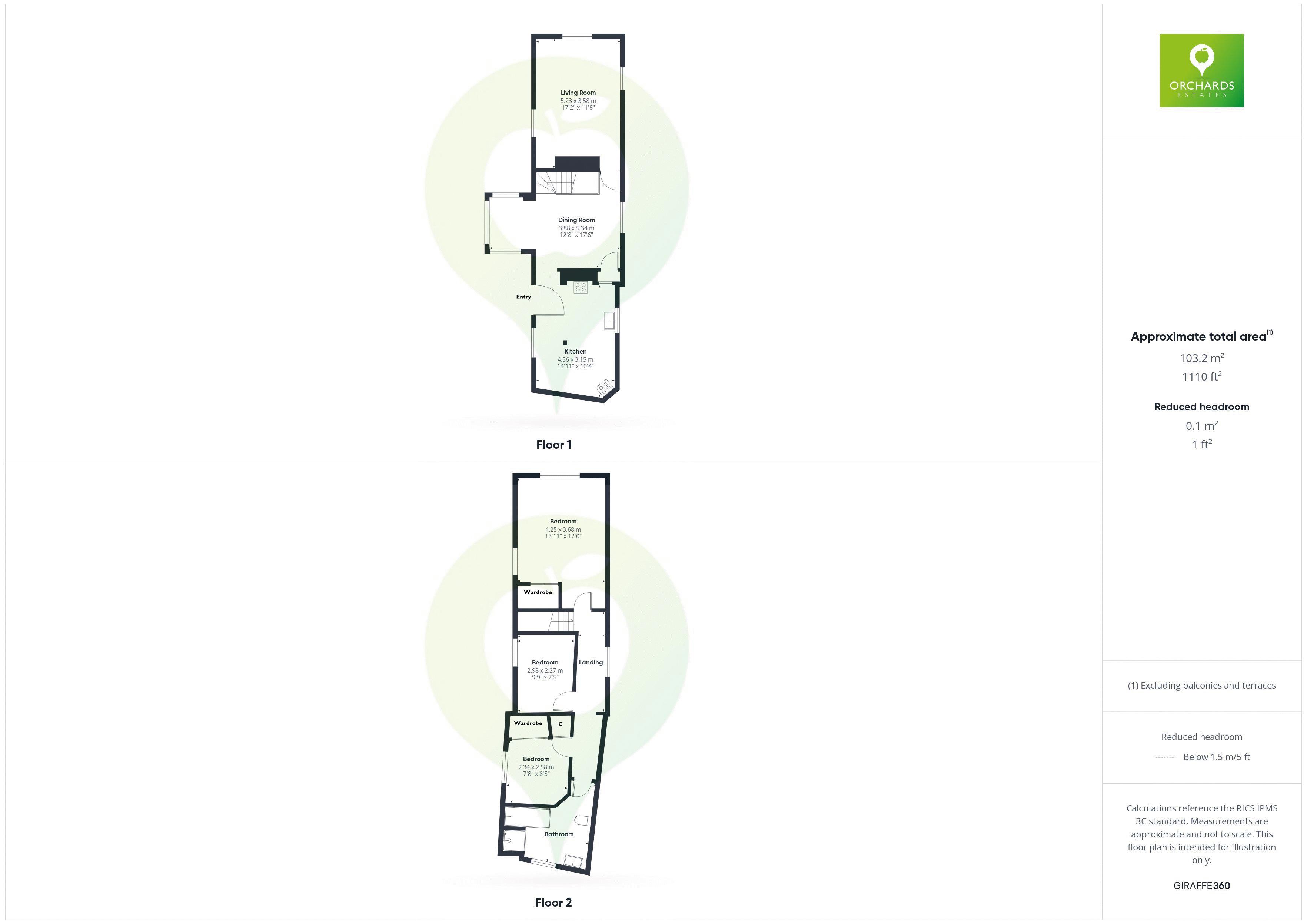 3 bed cottage for sale, Stembridge - Property floorplan