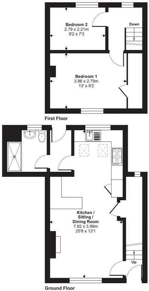 2 bed cottage to rent in Peggys Lane, Haselbury Plucknett - Property floorplan