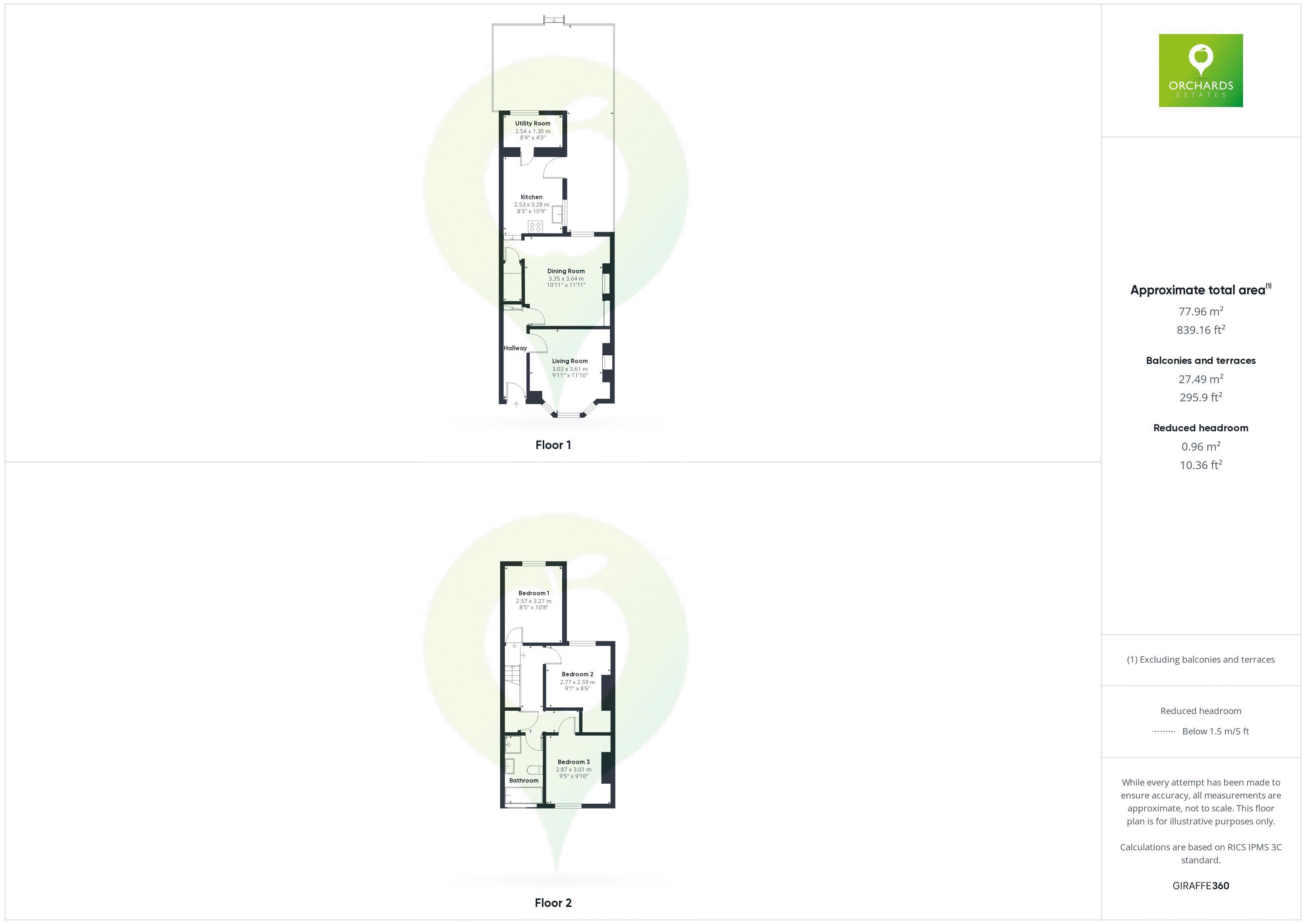 3 bed house to rent in Cromwell Road, Yeovil - Property floorplan
