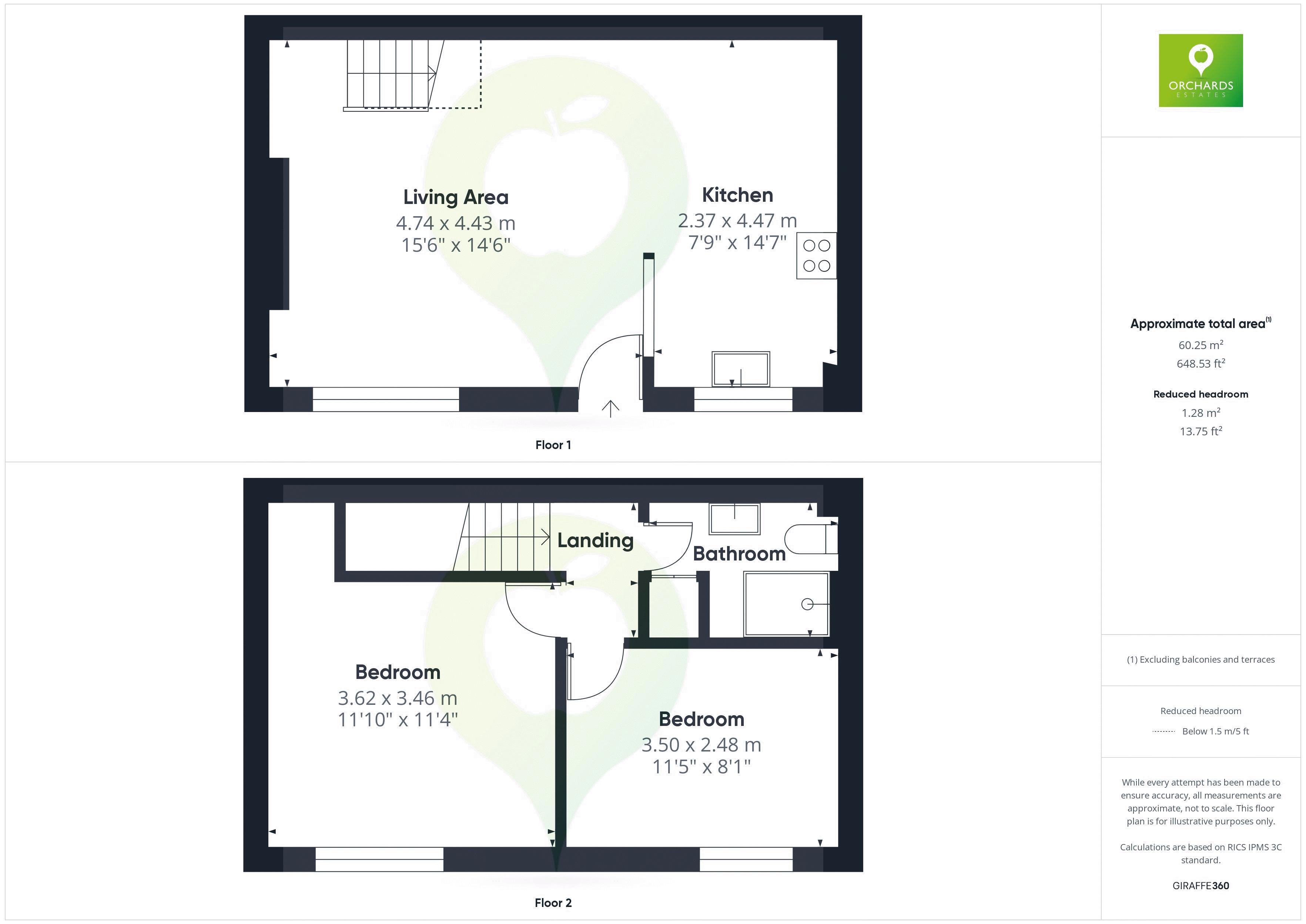 2 bed house for sale in Herblay Close, Yeovil - Property floorplan