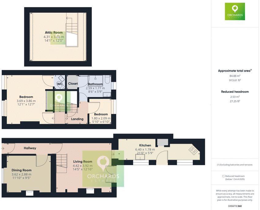 3 bed for sale in Hermitage Street, Crewkerne - Property floorplan