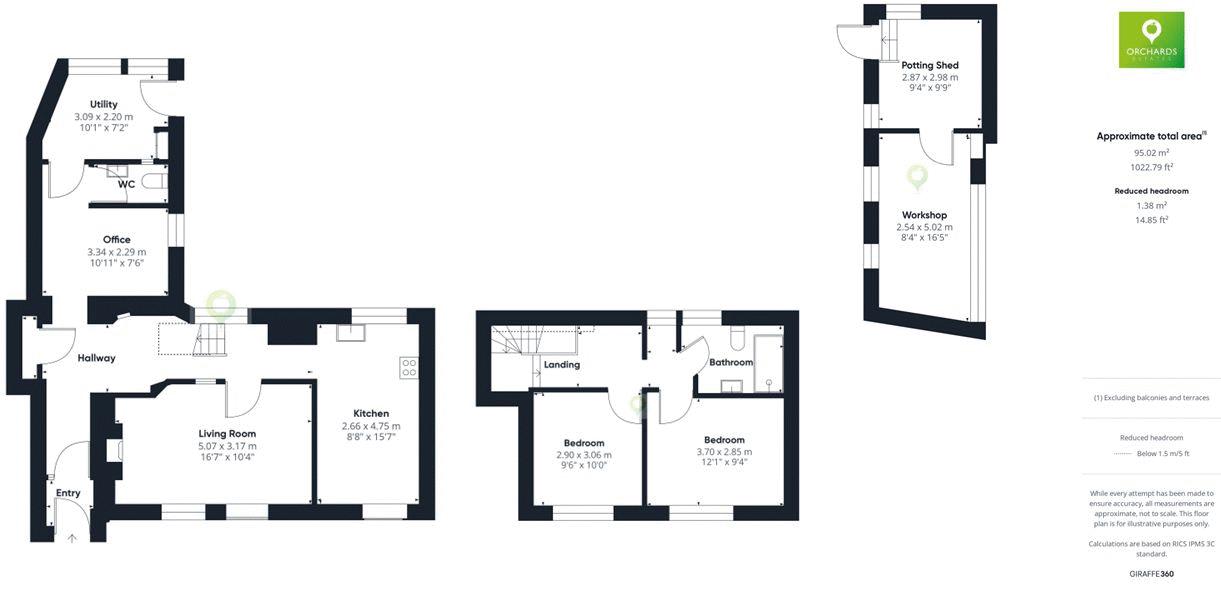 2 bed cottage for sale in Great Street, Norton Sub Hamdon - Property floorplan