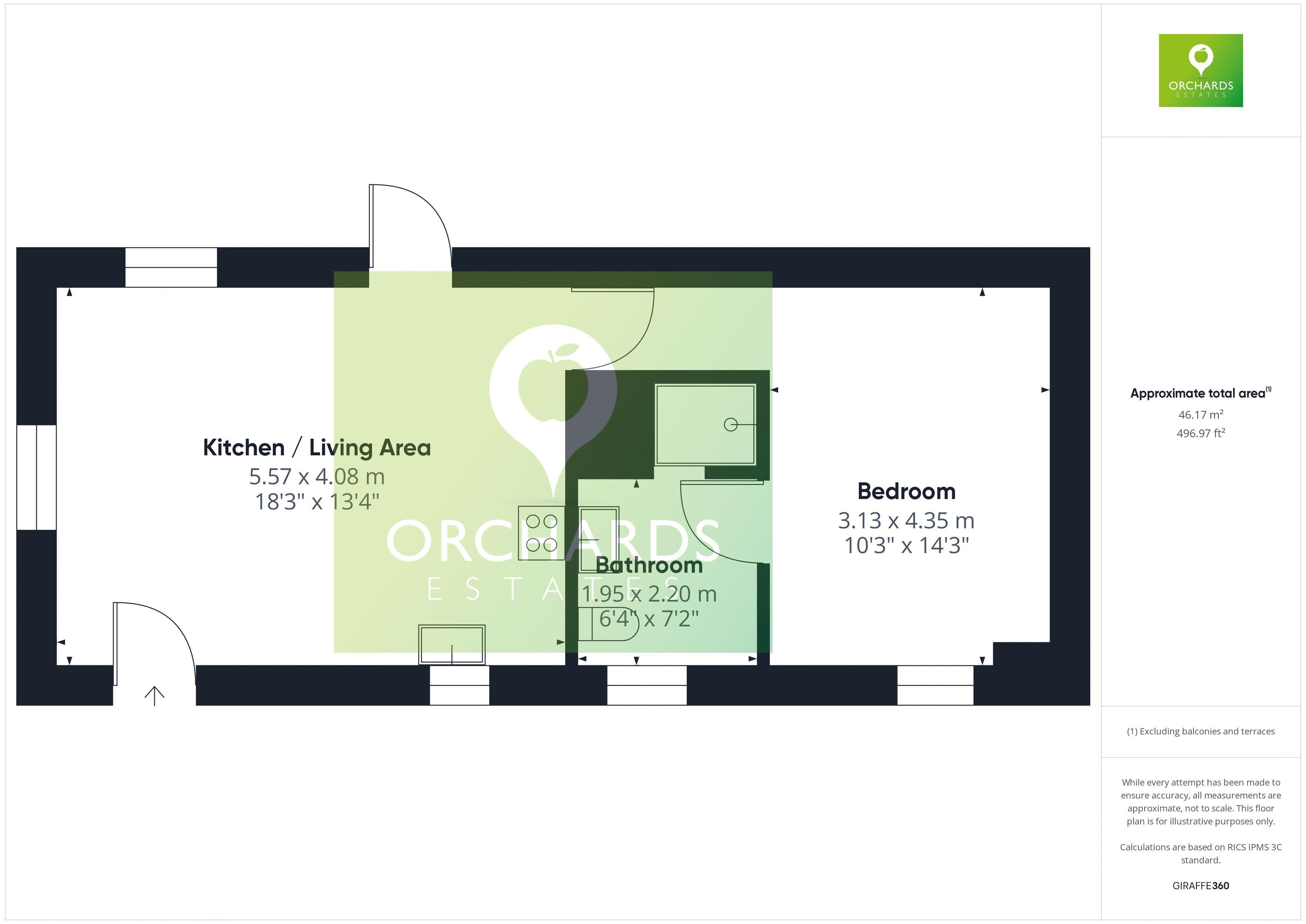 1 bed to rent in Martock Road, Long Sutton - Property floorplan