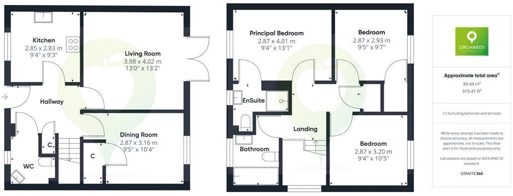 3 bed house for sale in Willow Way, Crewkerne - Property floorplan