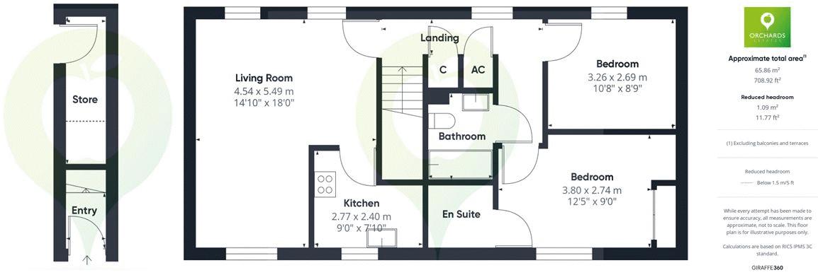 2 bed for sale in Percivale Road, Yeovil - Property floorplan