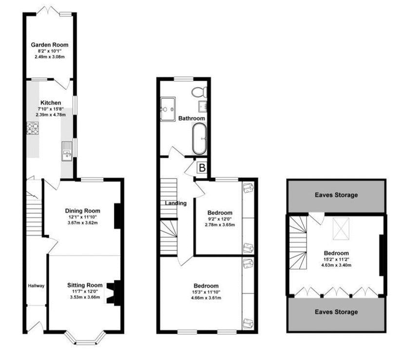 3 bed house for sale in Camborne Place, Yeovil - Property floorplan