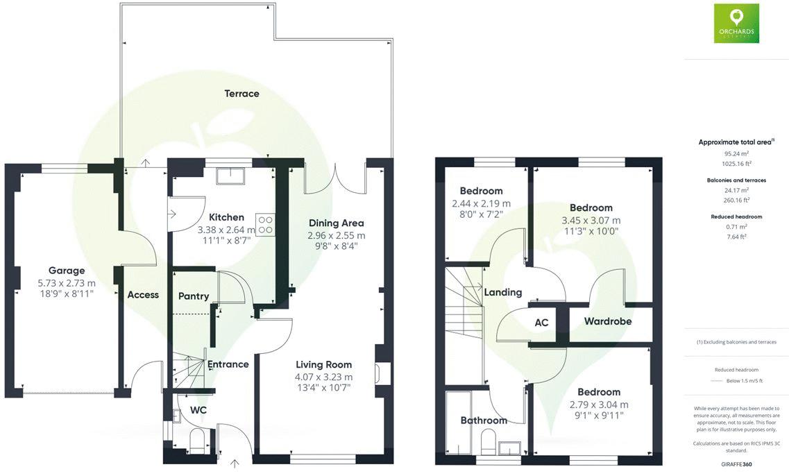 3 bed house for sale in Lampreys Lane, South Petherton - Property floorplan