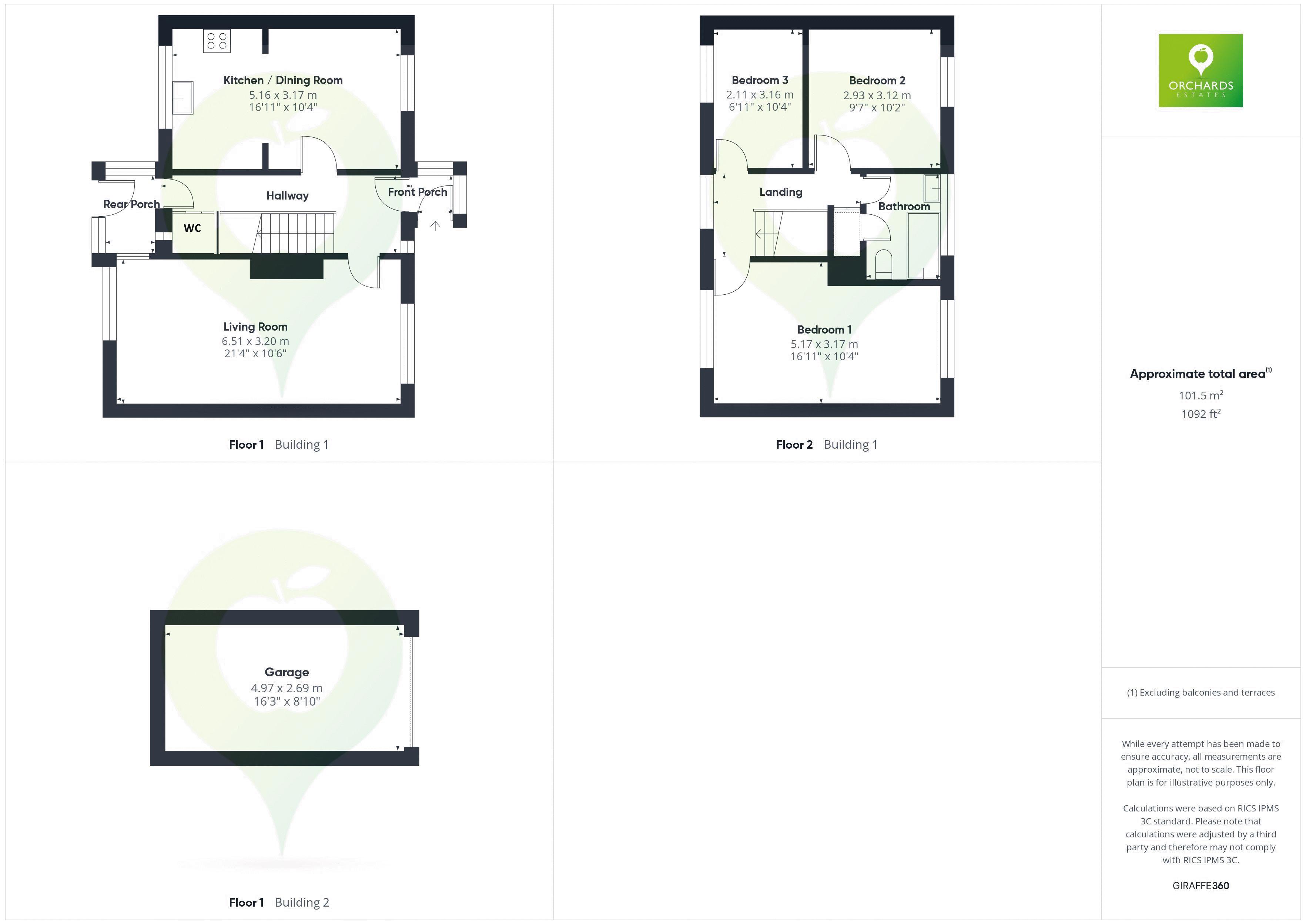 3 bed house for sale in Hamdon Close, Stoke sub Hamdon - Property floorplan