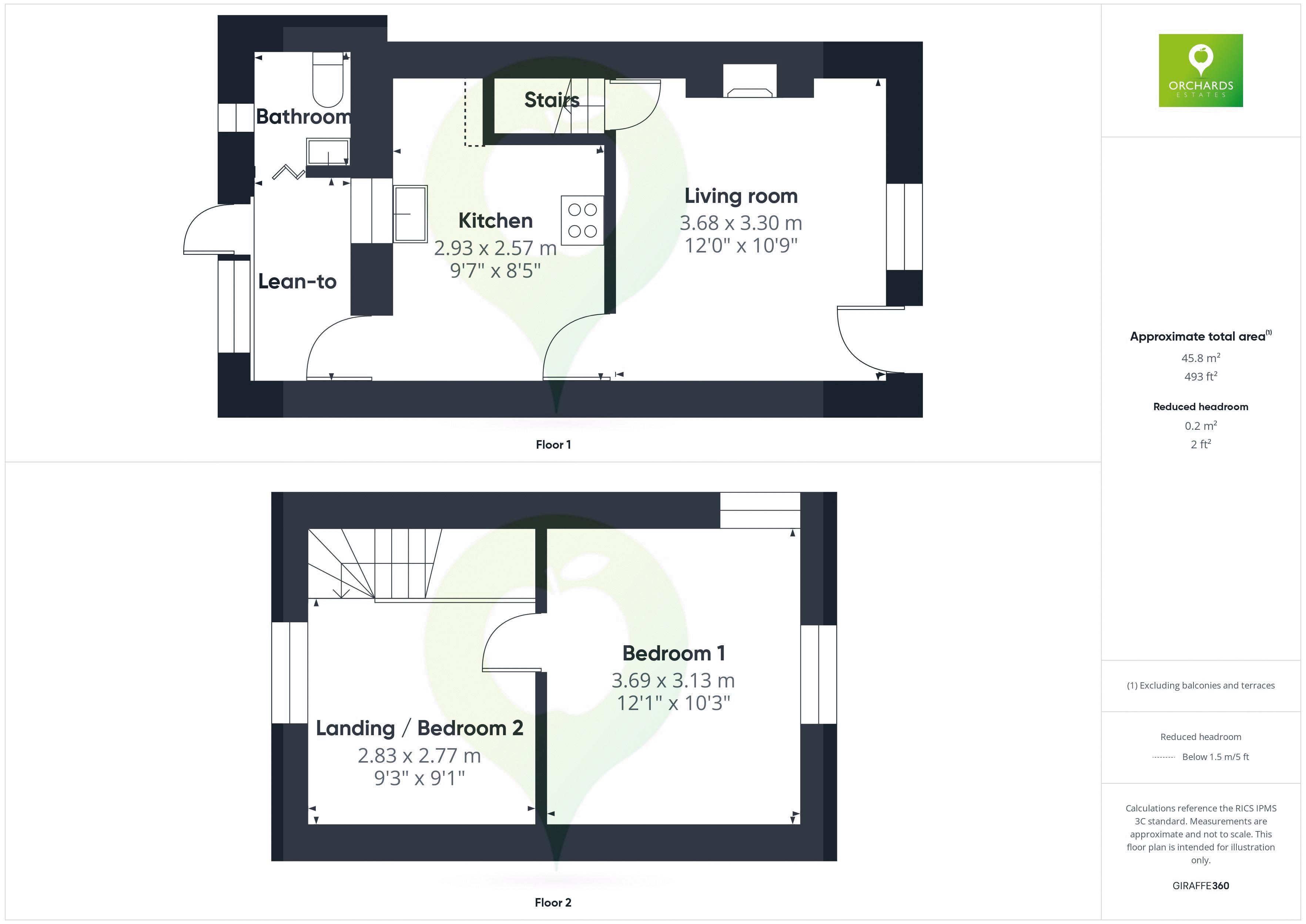 2 bed cottage for sale in Main Street, Ash - Property floorplan