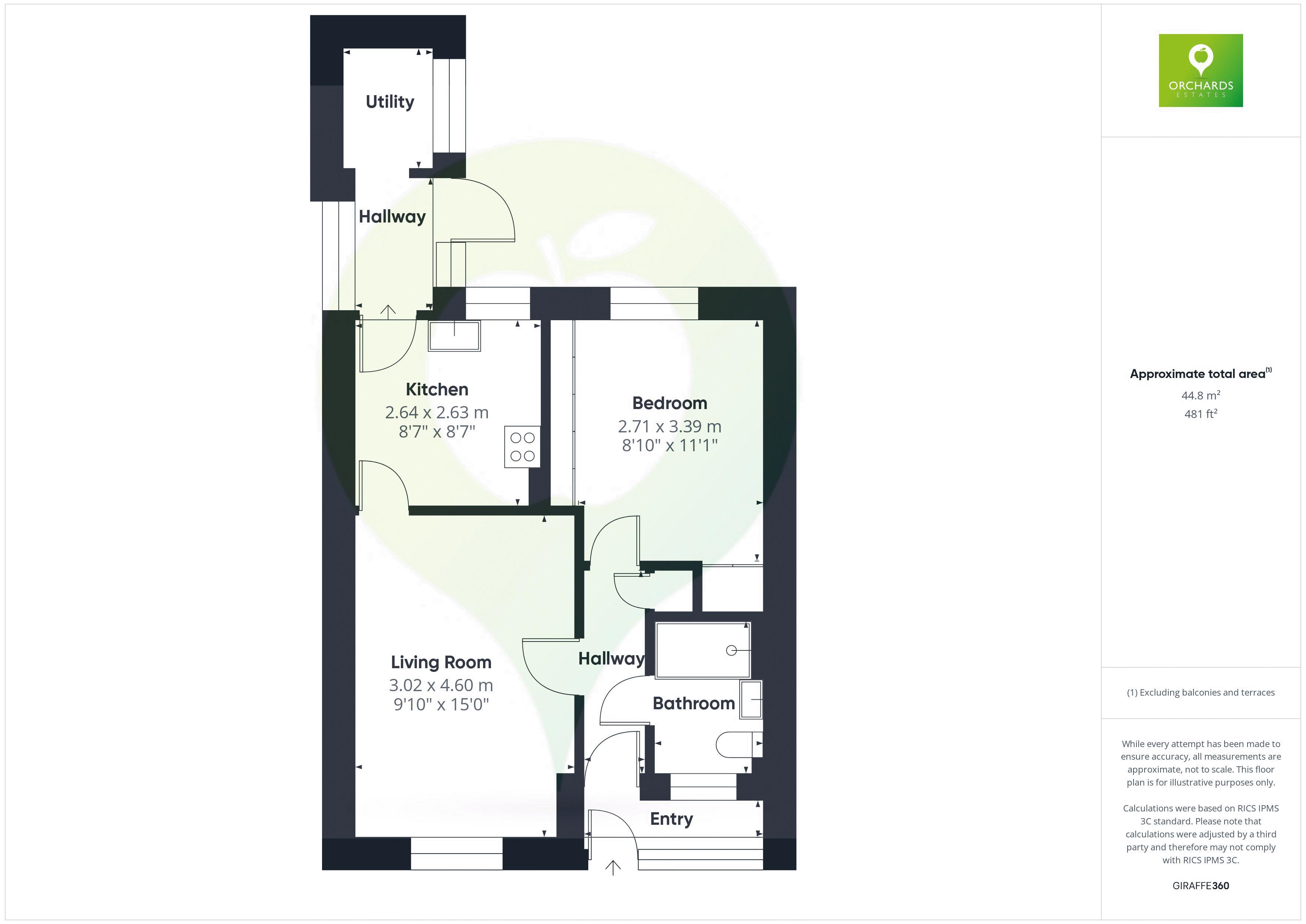 1 bed bungalow for sale in Summer Shard, South Petherton - Property floorplan