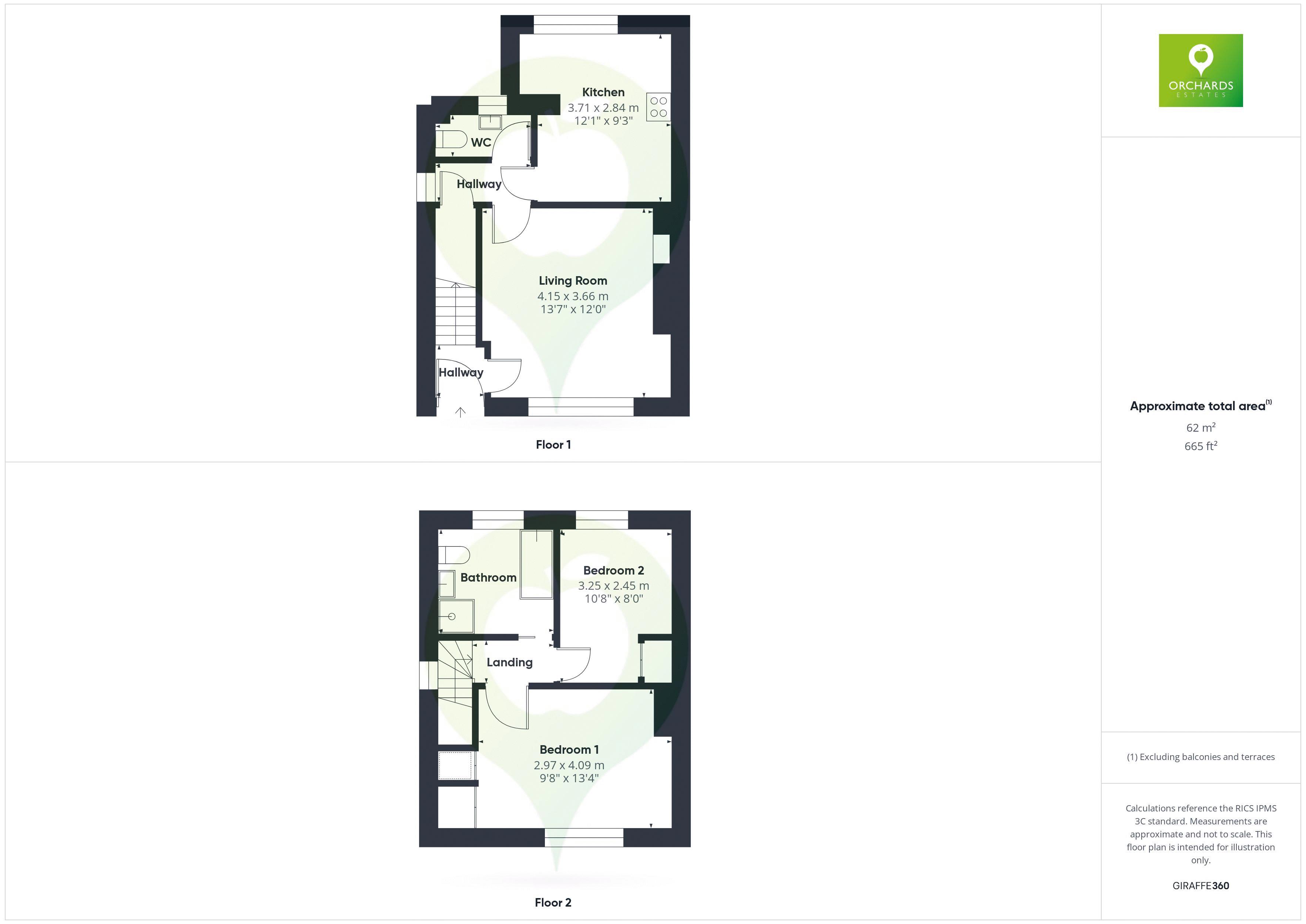 2 bed house for sale in Layne Terrace, West Chinnock - Property floorplan