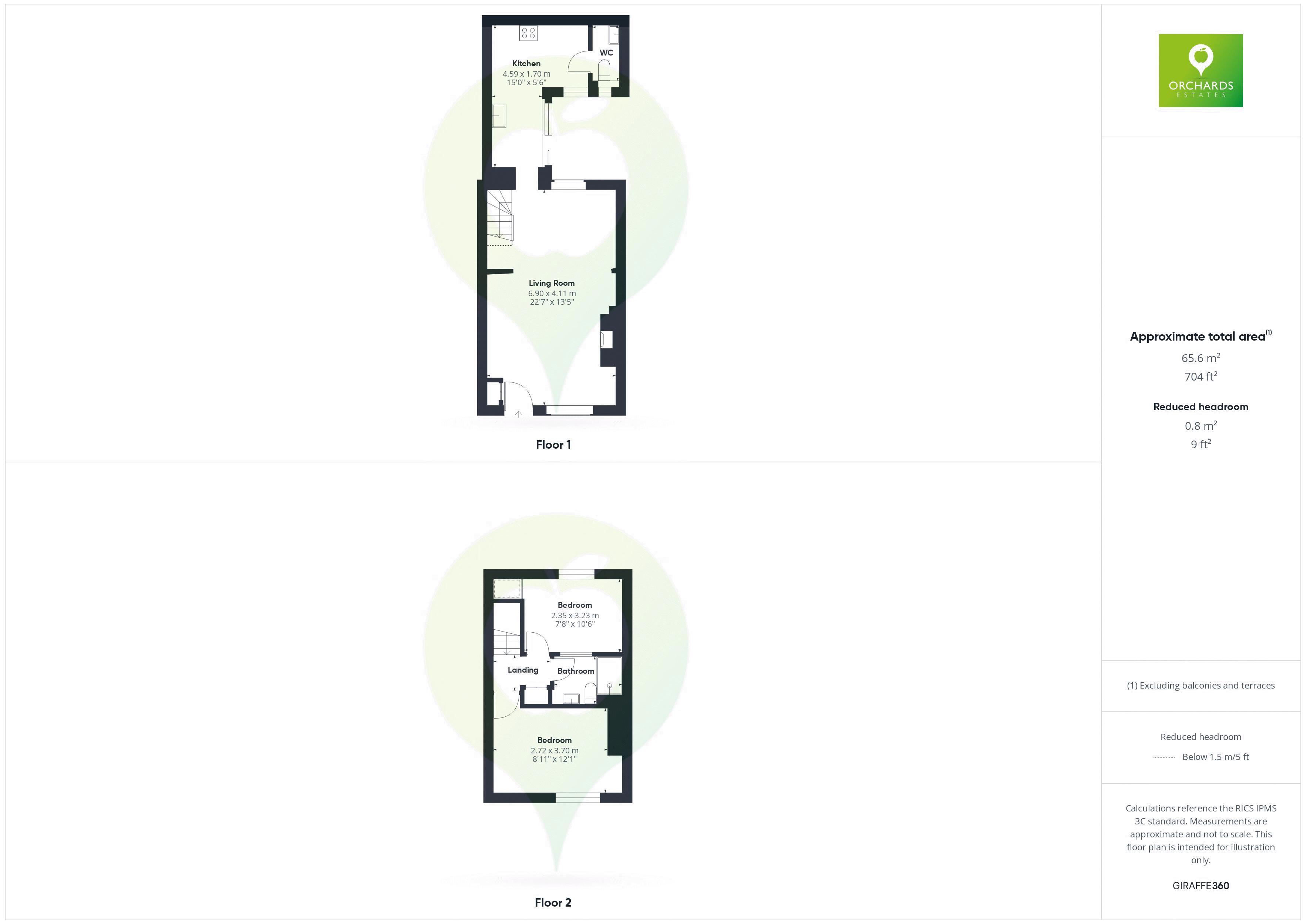 2 bed cottage to rent in Green Street, Hinton St George - Property floorplan