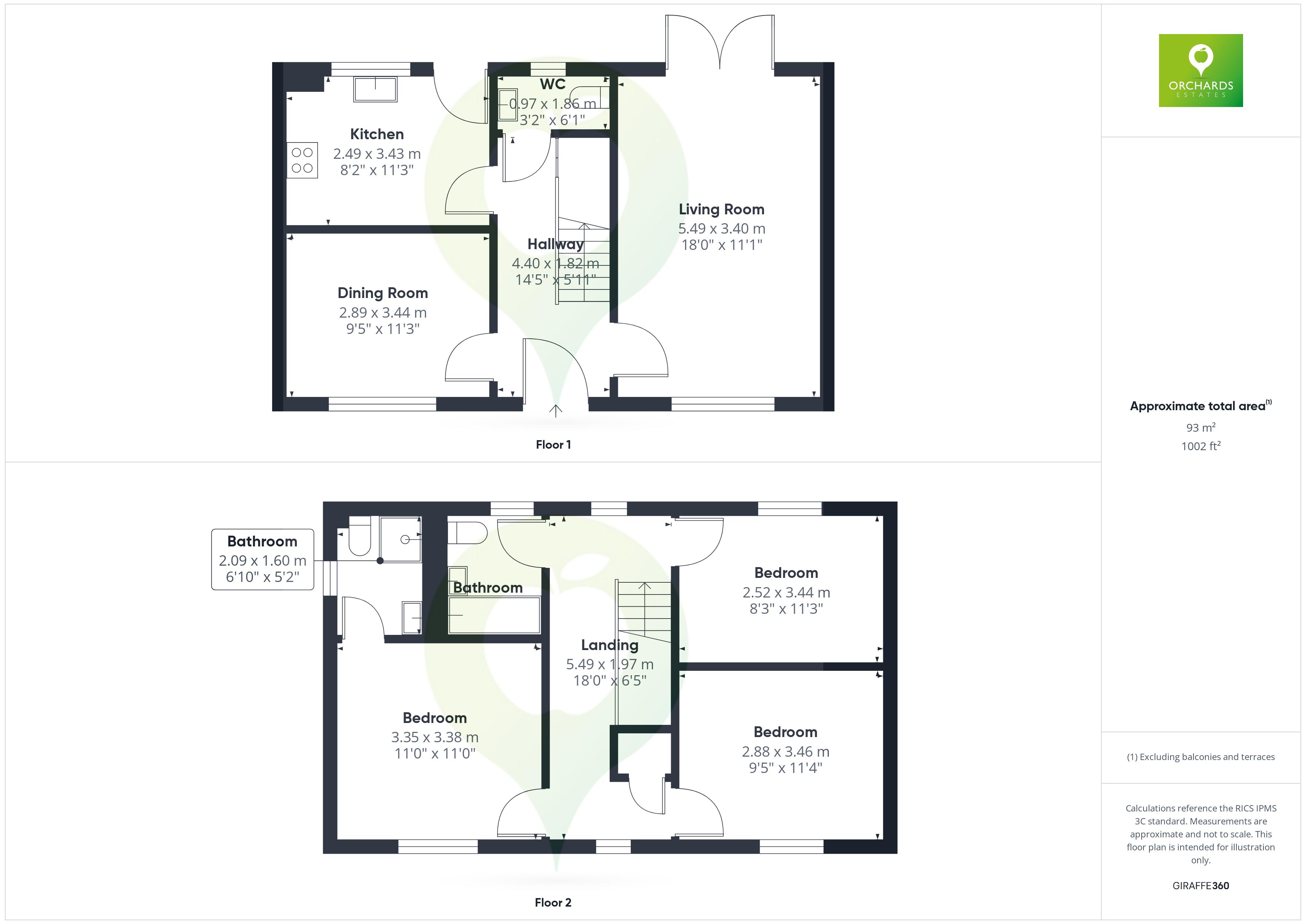 3 bed house for sale in Monarch Road, Crewkerne - Property floorplan