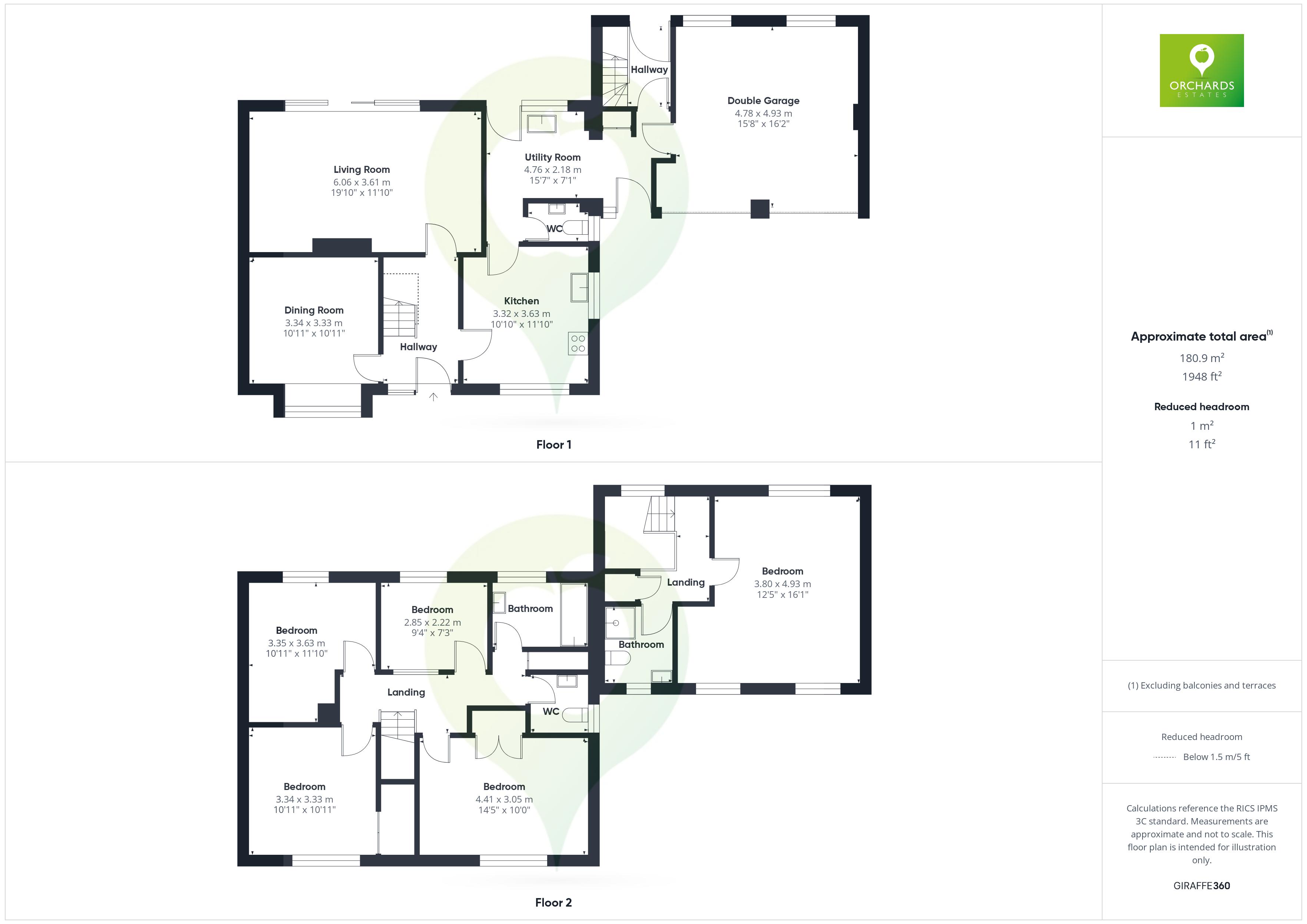 5 bed house for sale in Hayes End, South Petherton - Property floorplan
