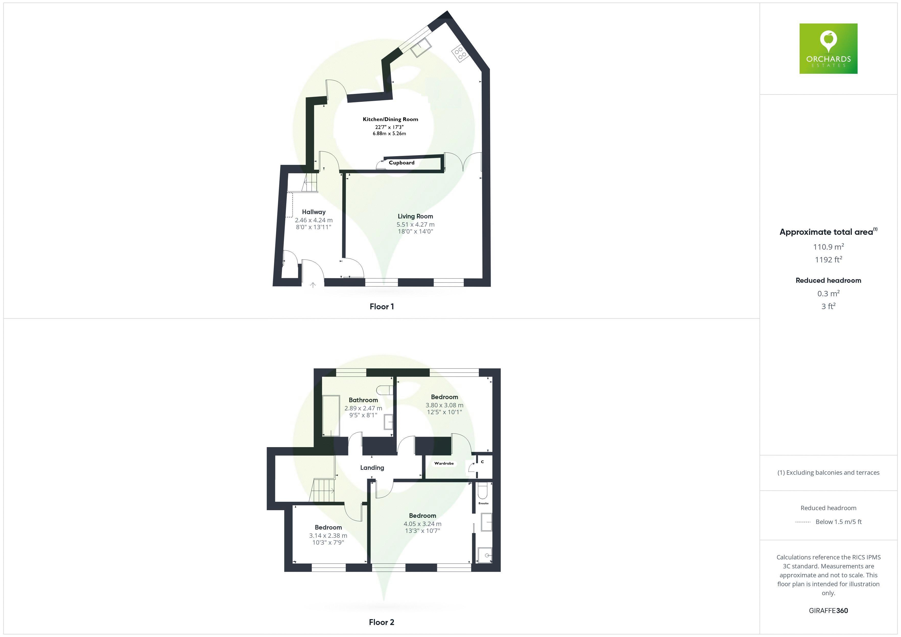 3 bed house for sale in St. James Street, South Petherton - Property floorplan