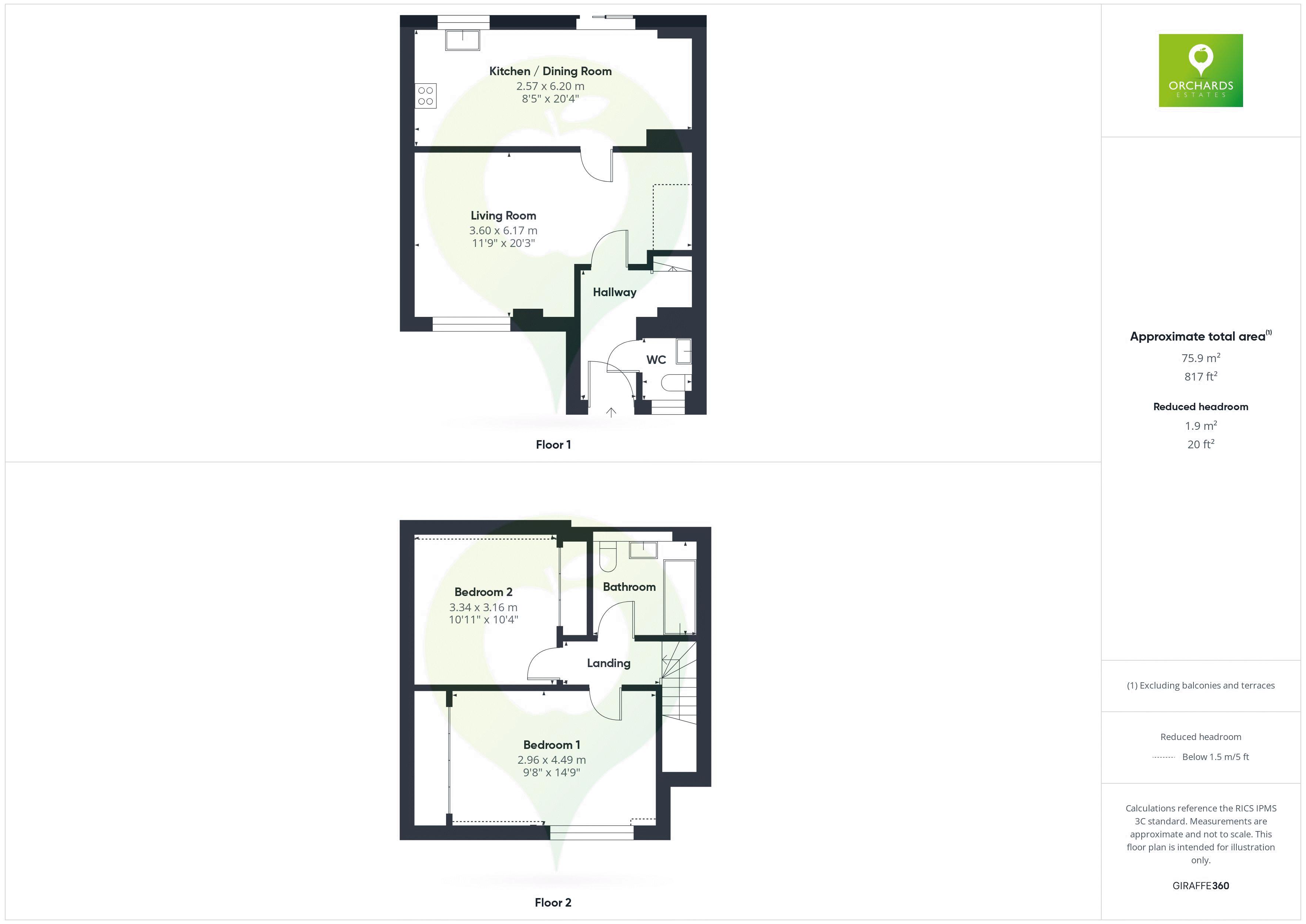 2 bed house to rent in Middle Street, Misterton - Property floorplan