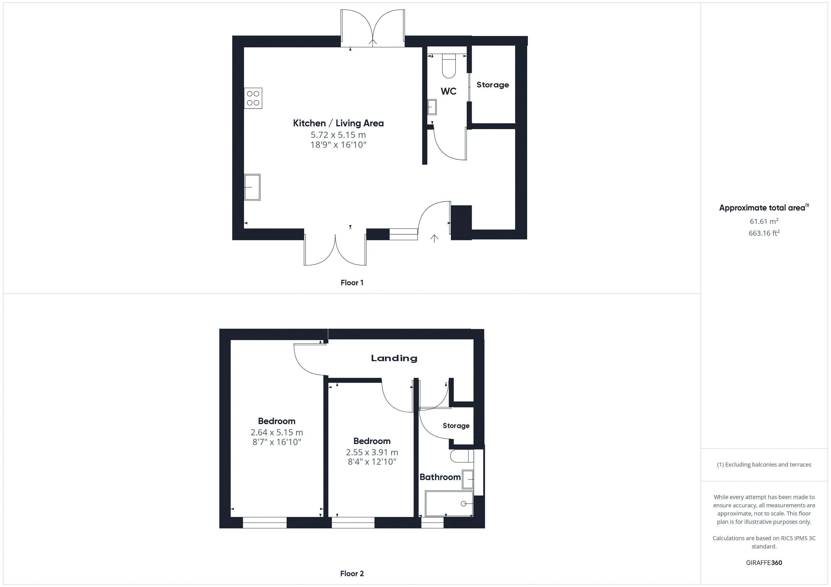 2 bed house for sale in Old Farm Walk, Merriott - Property floorplan