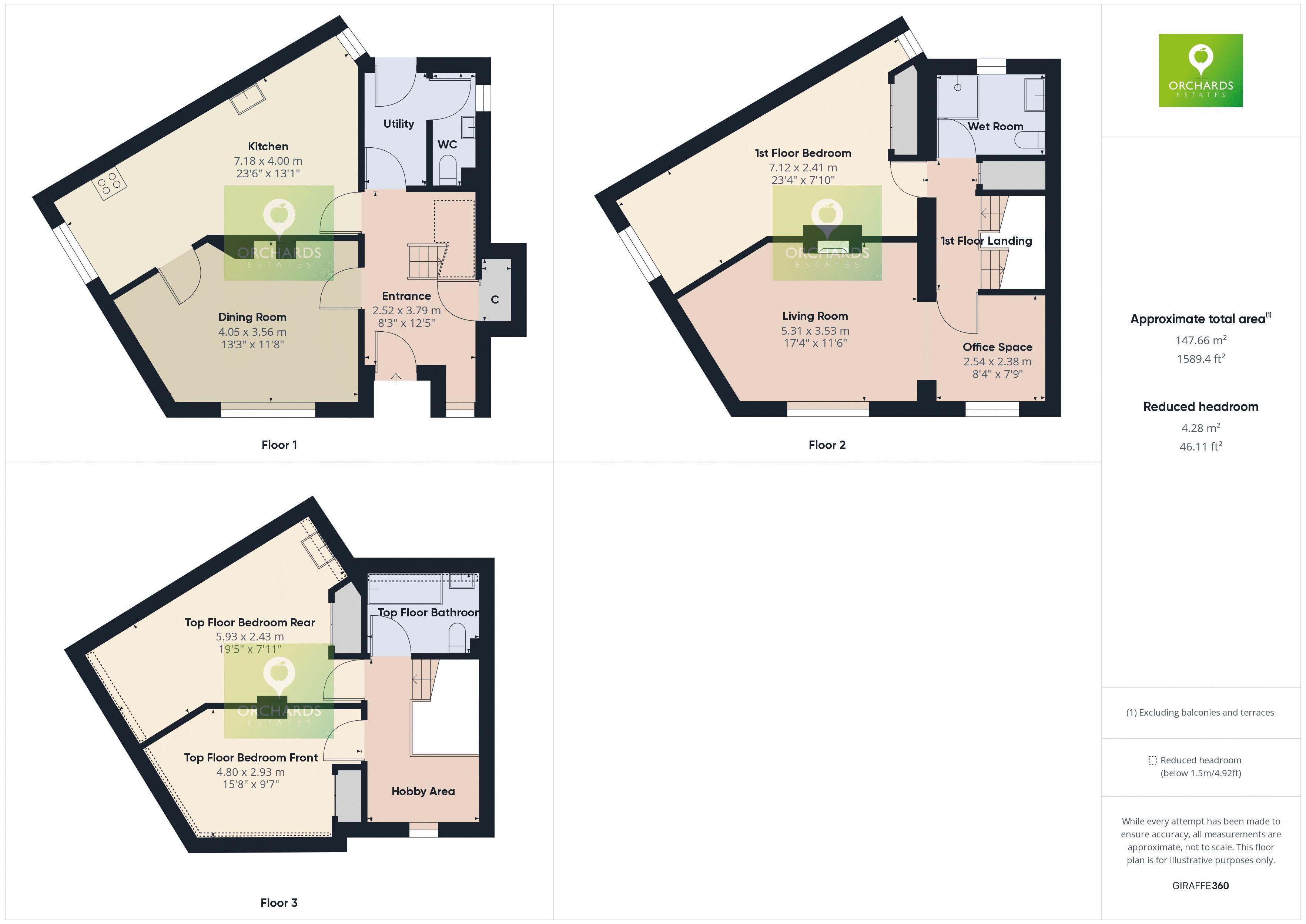 3 bed for sale in Prigg Lane, South Petherton - Property floorplan