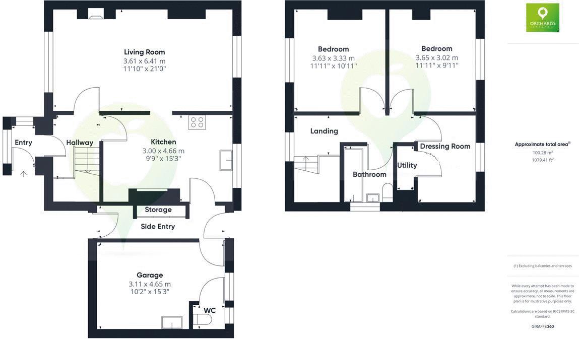 3 bed house for sale in Hitchen, Merriott - Property floorplan