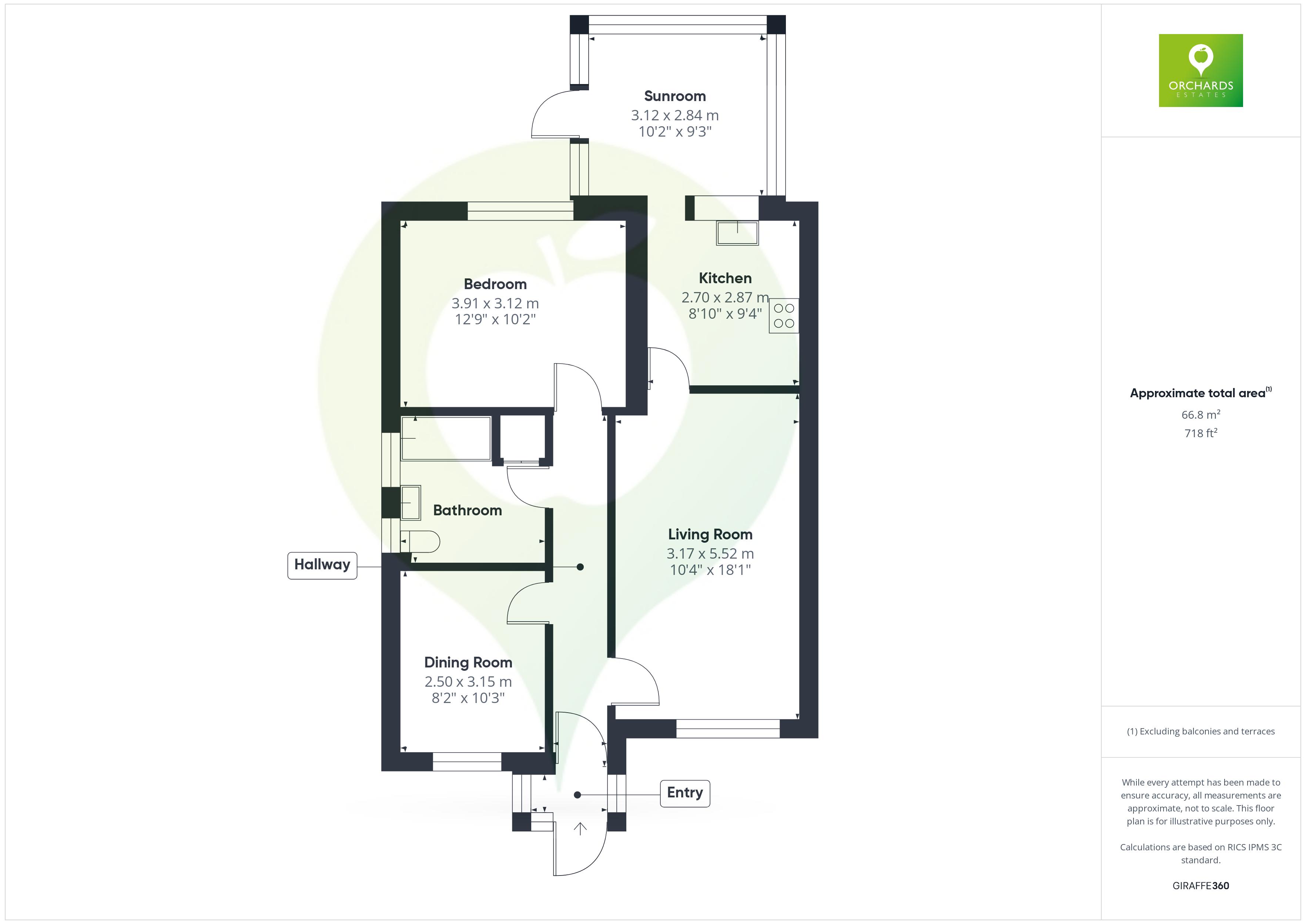 2 bed bungalow for sale in Hill View Close, Stoke-Sub-Hamdon - Property floorplan