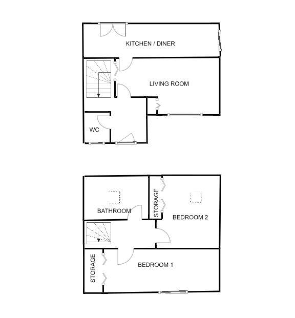 2 bed house to rent in Middle Street, Crewkerne - Property floorplan