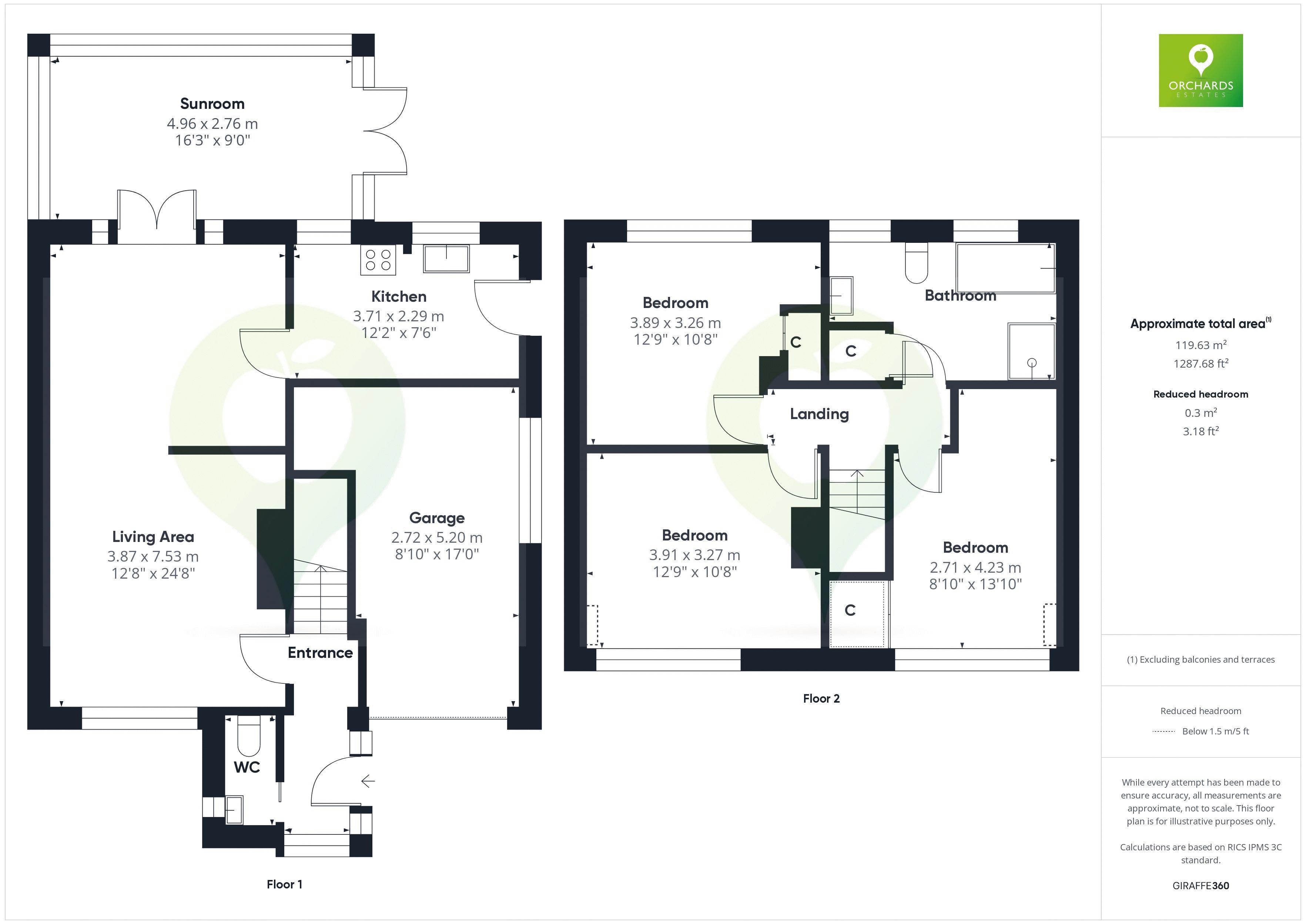 3 bed house for sale in Stratford Road, Yeovil - Property floorplan