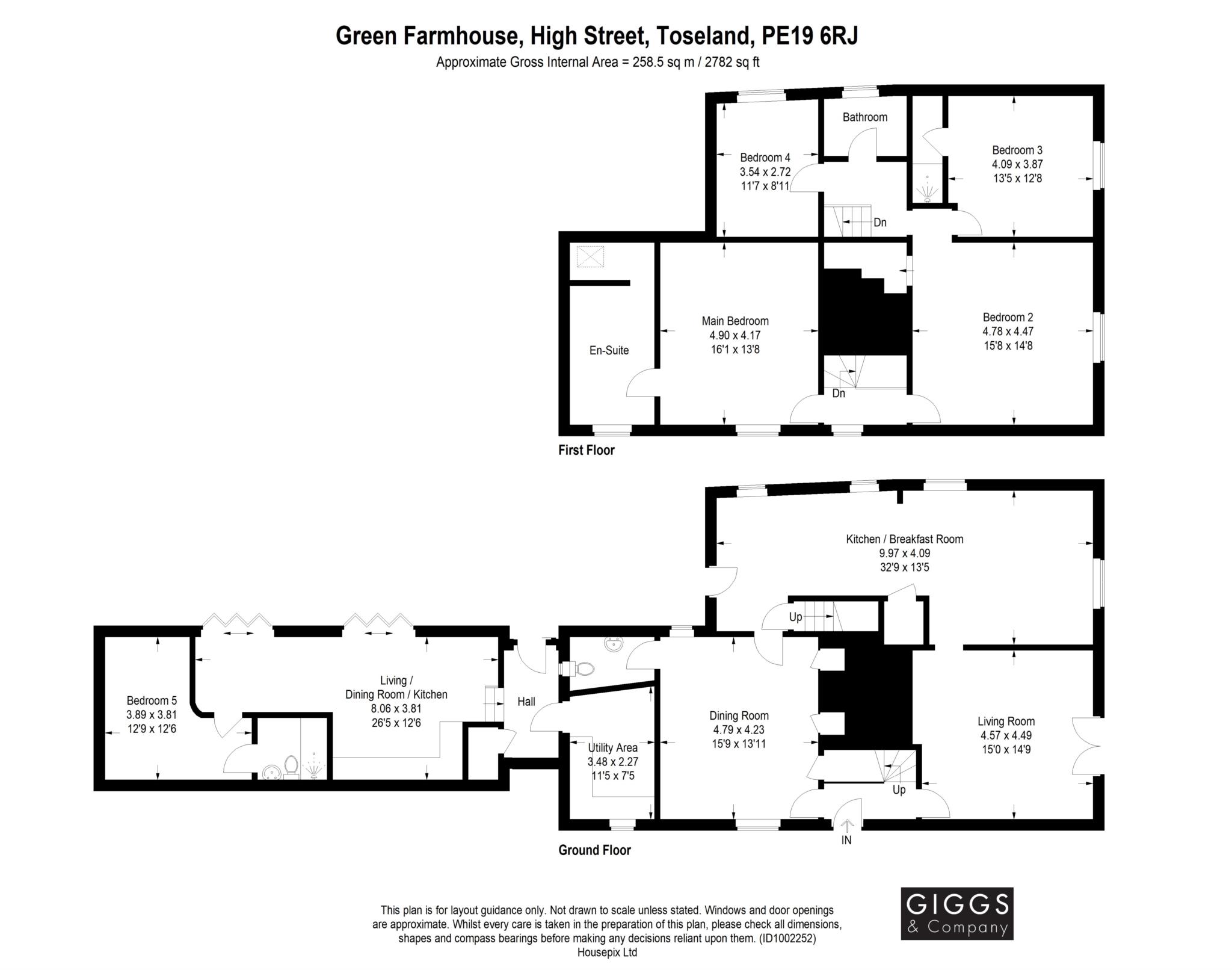 5 bed detached house to rent in High Street, St Neots - Property Floorplan