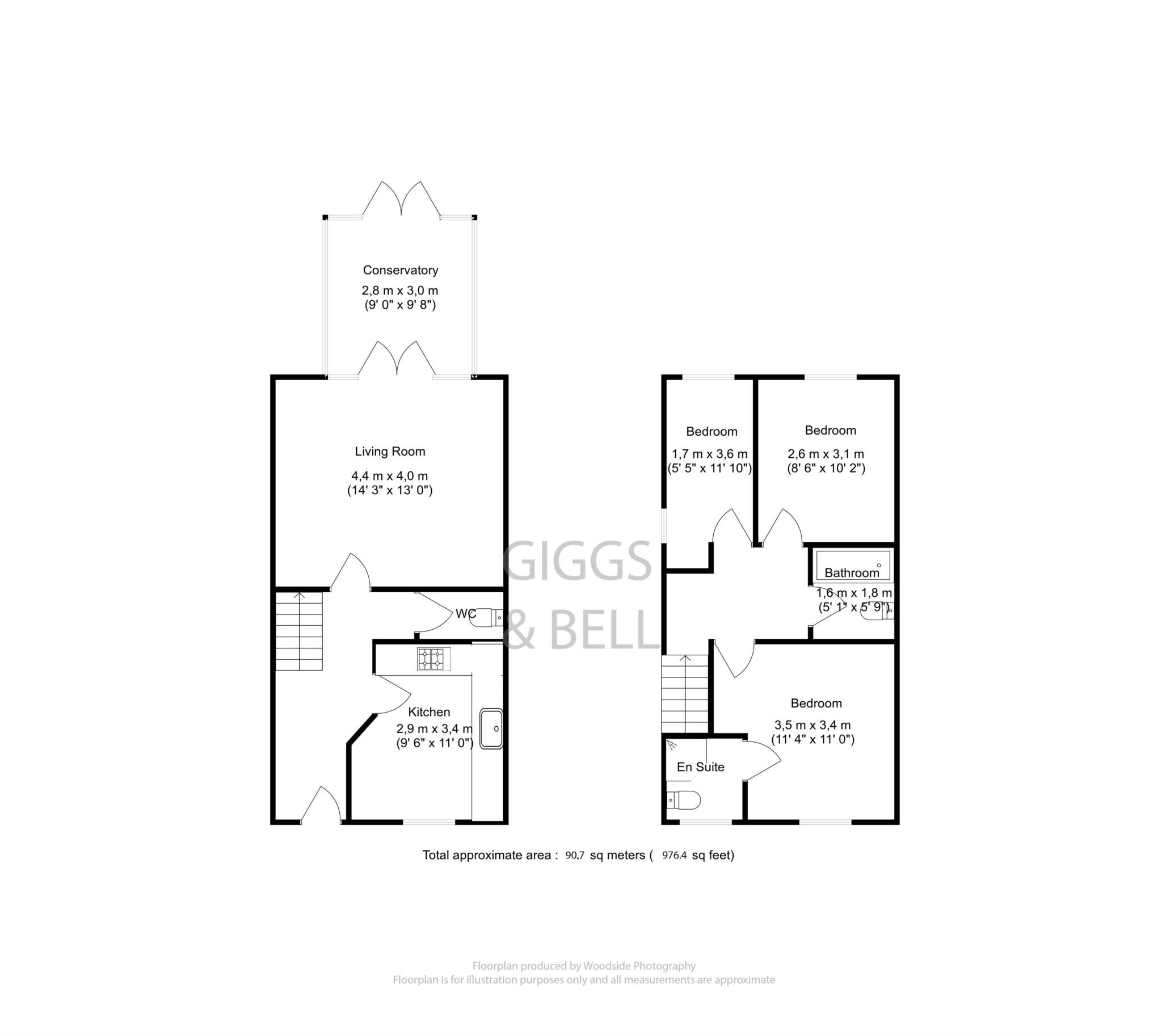 3 bed semi-detached house to rent in Verde Close, Luton - Property Floorplan