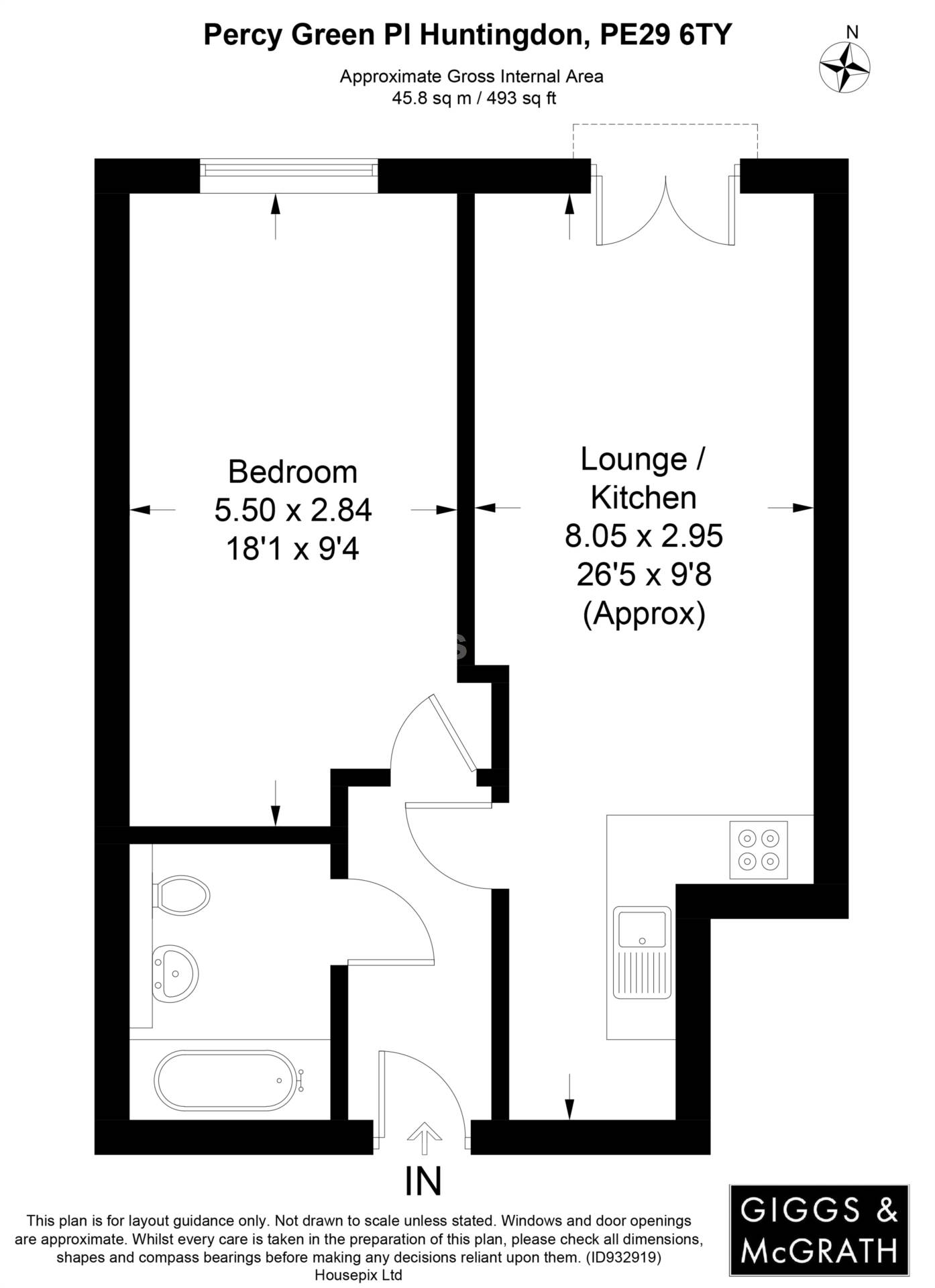 1 bed flat to rent in Percy Green Place, Huntingdon 4